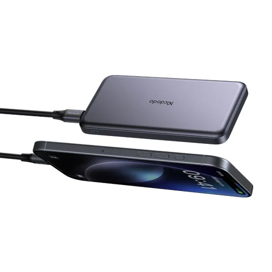 Магнитна външна батерия Meta Series (MC-3781) - Mcdodo - 10000mAh, 20W, ултратънък дизайн - Черно