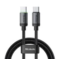 Кабел за данни – Mcdodo (CA-4410) – USB-C → USB-C, найлон оплетка, алуминий, PD60W, 1m – Черен