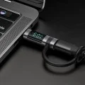 Адаптер Pigeon Series (OT-0180) със силиконова каишка - Mcdodo - Lightning към USB-C, 60W, LED дисплей - Черно