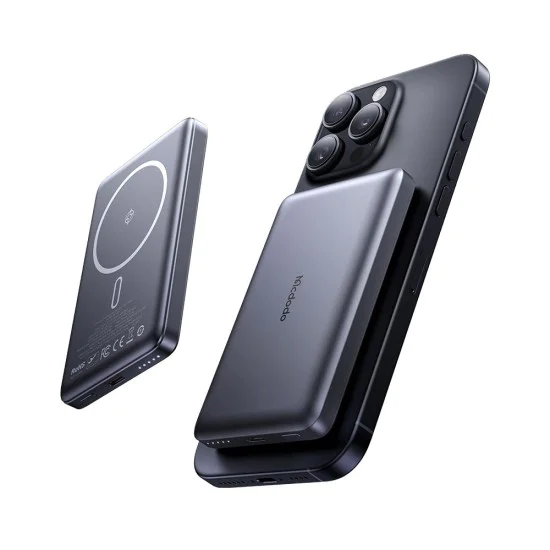 Магнитна външна батерия Meta Series (MC-4651) - Mcdodo - 10000mAh, 20W, ултратънък дизайн - Черно