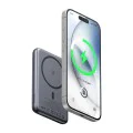 Магнитна външна батерия Meta Series (MC-8361) - Mcdodo - вградена 360° стойка пръстен, 5000mAh, 20W - Тъмносиво