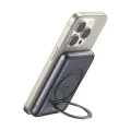 Магнитна външна батерия Meta Series (MC-8361) - Mcdodo - вградена 360° стойка пръстен, 5000mAh, 20W - Тъмносиво