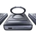 Магнитна външна батерия Meta Series (MC-8371) - Mcdodo - вградена 360° стойка пръстен, 10000mAh, 20W - Тъмносиво