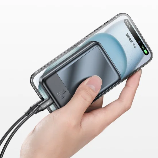 Магнитна външна батерия Ambilight Series (MC-5021) - Mcdodo - 20000mAh, NTC контрол на температурата, 20W - Черно