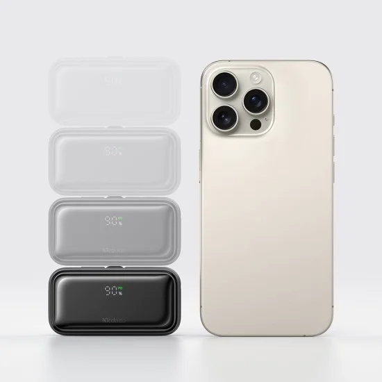 Mcdodo - Power Bank FreeKit Series (MC-7760) - с вграден кабел и конектор USB-C, 5000mAh, 22.5W - Черен