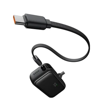 Mcdodo - Power Bank FreeKit Series (MC-7760) - с вграден кабел и конектор USB-C, 5000mAh, 22.5W - Черен