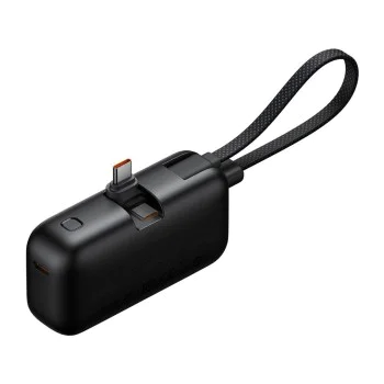 Mcdodo - Power Bank FreeKit Series (MC-7760) - с вграден кабел и конектор USB-C, 5000mAh, 22.5W - Черен