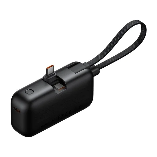 Mcdodo - Power Bank FreeKit Series (MC-7760) - с вграден кабел и конектор USB-C, 5000mAh, 22.5W - Черен