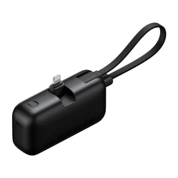 Mcdodo - Външна батерия FreeKit Series (MC-7800) - с вграден кабел и конектор Lightning, 5000mAh, 22.5W - Черен