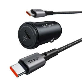 Зарядно за автомобил – Mcdodo Obsidian Series (CC-7493) – включен Type-C кабел, PD30W, Smart IC, 1.2m – Черен