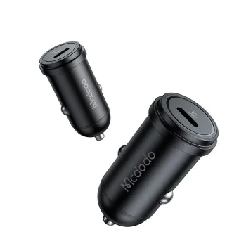 Зарядно за автомобил – Mcdodo Obsidian Series (CC-7493) – включен Type-C кабел, PD30W, Smart IC, 1.2m – Черен