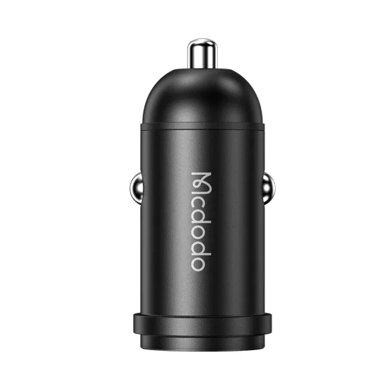 Зарядно за автомобил – Mcdodo Obsidian Series (CC-7493) – включен Type-C кабел, PD30W, Smart IC, 1.2m – Черен