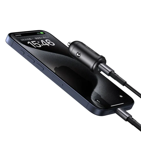 Зарядно за автомобил – Mcdodo Obsidian Series (CC-7493) – включен Type-C кабел, PD30W, Smart IC, 1.2m – Черен