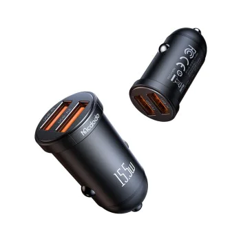 Зарядно за автомобил – Mcdodo Cool Series (CC-2950) – двоен порт, 15.5W, мини размер – Черен