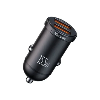 Зарядно за автомобил – Mcdodo Cool Series (CC-2950) – двоен порт, 15.5W, мини размер – Черен