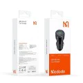 Зарядно за автомобил – Mcdodo (CC-5970) – двоен порт, бързо зареждане 38W, Smart IC, устойчив материал – Черен