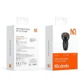 Зарядно за автомобил – Mcdodo (CC-7030) – двоен порт, бързо зареждане 45W, дигитален дисплей, защити – Черен