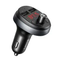 FM модулатор със зарядно за кола (CC-6880) - Mcdodo - 2x USB-A, LED дисплей, 2.1A - Черно