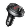FM модулатор със зарядно за кола (CC-6880) - Mcdodo - 2x USB-A, LED дисплей, 2.1A - Черно