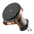 Стойка за кола с безжично зареждане (CH-0091) - Mcdodo - за вентилация, 15W, Qi2, с прибиращ се кабел - Пустинно злато