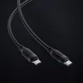 Acefast - Кабел за данни (C16-03) - Бързо зареждане, Type-C към Type-C, 60W, 3A, Устойчив на огъване, 1.2 м - Черен