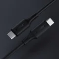 Acefast - Кабел за данни (C17-03) - Type-C към Type-C, бързо зареждане, 60W, 3A, устойчив на огъване, мек силикон, 1.2 м - черен
