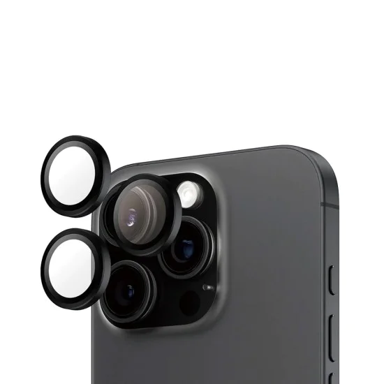 Протектор - Камера за iPhone 16 Pro / iPhone 16 Pro Max - PanzerGlass® - Hoops® Протектор за обектив на камера - Черен