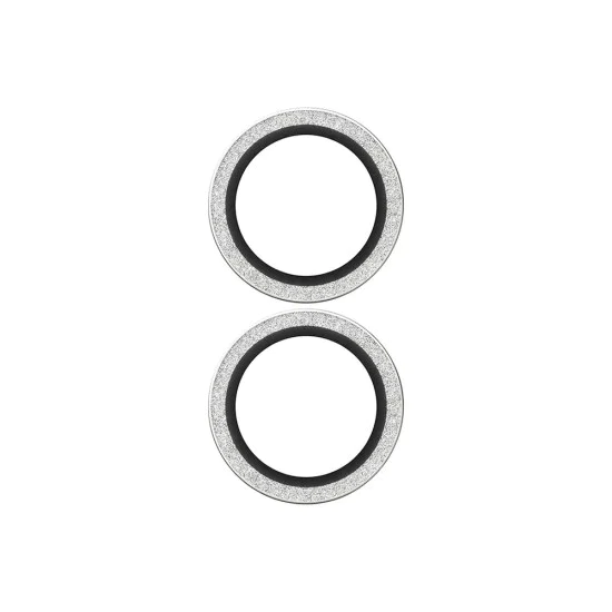 Протектор - Камера за iPhone 17 / iPhone 16 / iPhone 16 Plus - PanzerGlass® - Hoops® протектор за обектив на камера - с брокат и сребрист цвят
