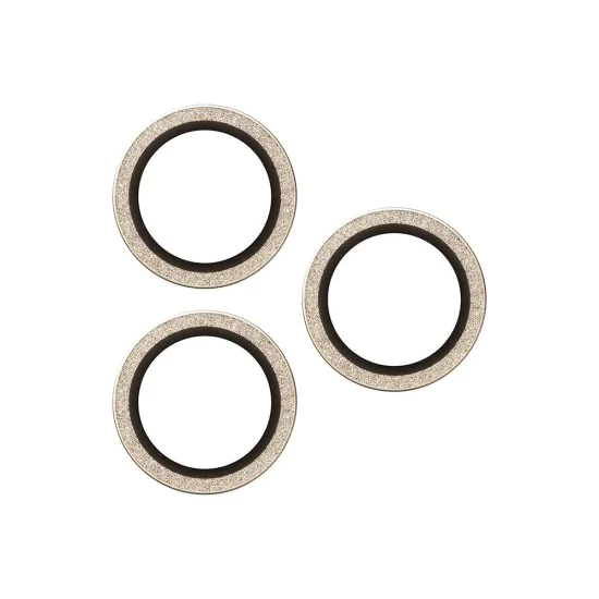 Протектор - Камера за iPhone 17 Pro / iPhone 17 Pro Max / iPhone 16 Pro / iPhone 16 Pro Max - PanzerGlass® - Hoops® протектор за обектив на камера - златист с брокат