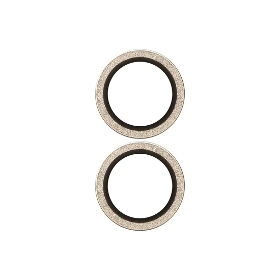 Протектор - Камера за iPhone 17 / iPhone 16 / iPhone 16 Plus - PanzerGlass® - Hoops® протектор за обектив на камера - златист с брокат