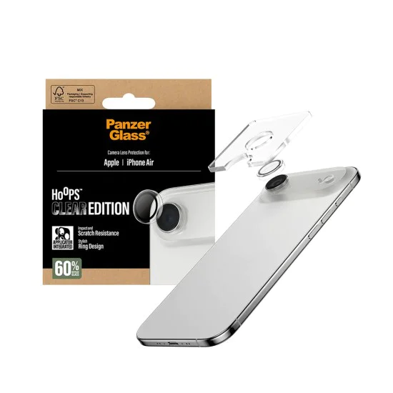 Протектор - Камера за iPhone 17 Air - PanzerGlass® - Hoops® Протектор за обектив на камера - Прозрачен