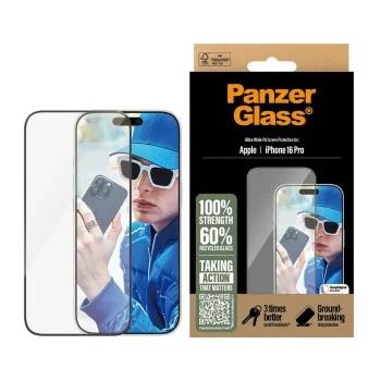 PanzerGlass® - Ултраширок протектор за екран - iPhone 16 Pro - Черен