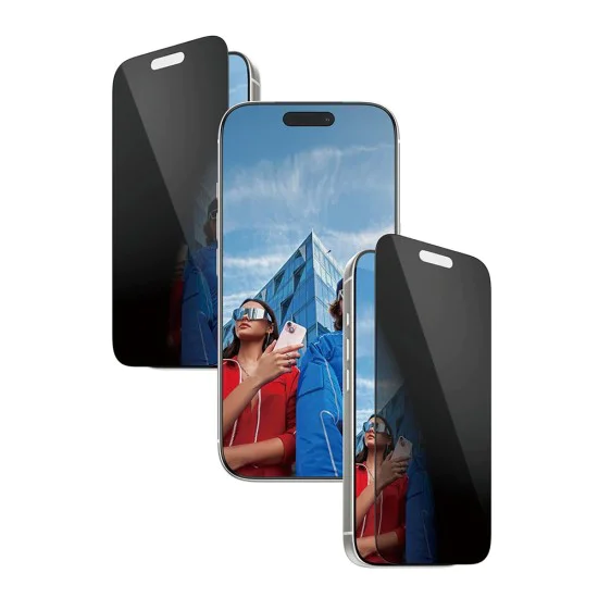 PanzerGlass® - Ултраширок двустранен протектор за екран с EasyAligner - iPhone 17 Pro - Черен