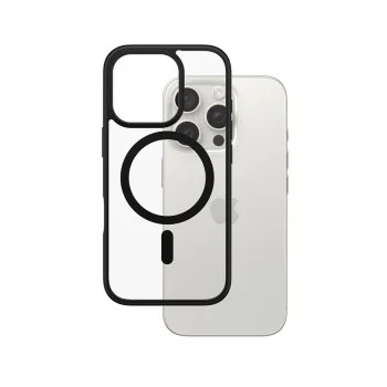 Калъф за iPhone 16 Pro - PanzerGlass® - HardCase Black MagSafe & Frame Series - Прозрачен