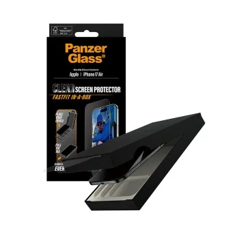 PanzerGlass® - Ултраширок протектор за екран с бързо закрепване в кутия - iPhone 17 Air - Черен