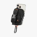 Spigen - Калъф за телефон с цип - Портфейл MagSafe, държач за карти, AirPods, органайзер, с кобур за колан, джобове, универсален - черен