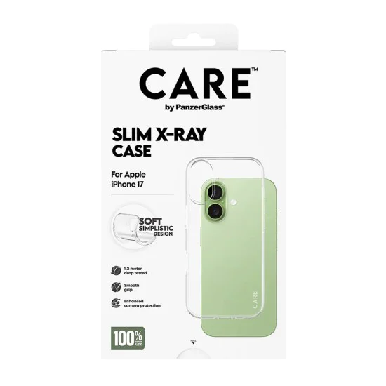 PanzerGlass® - CARE Моден калъф X-Ray Soft Basic - iPhone 17 - Прозрачен