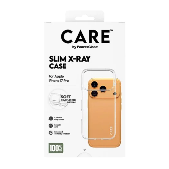 PanzerGlass® - CARE Моден калъф X-Ray Soft Basic - iPhone 17 Pro - Прозрачен
