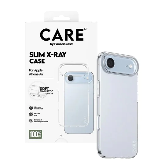 PanzerGlass® - CARE Моден калъф X-Ray Soft Basic - iPhone 17 Air - Прозрачен