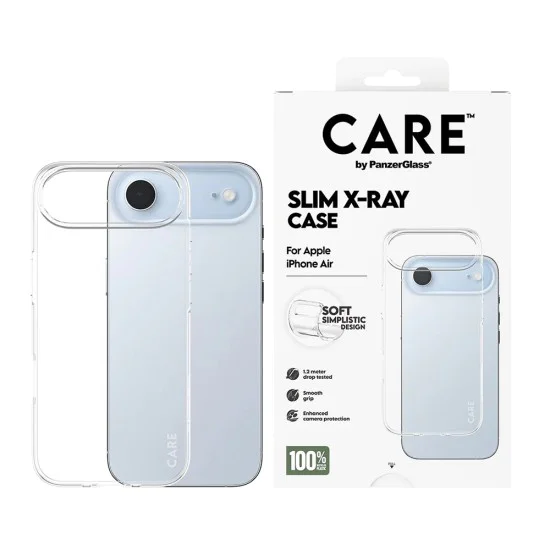 PanzerGlass® - CARE Моден калъф X-Ray Soft Basic - iPhone 17 Air - Прозрачен