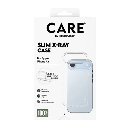 PanzerGlass® - CARE Моден калъф X-Ray Soft Basic - iPhone 17 Air - Прозрачен