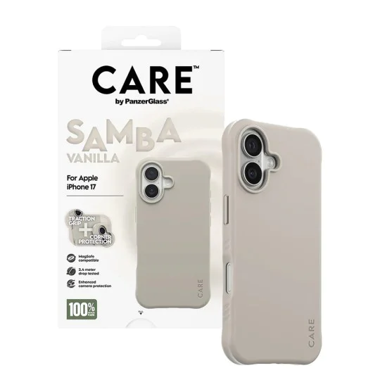 Калъф за iPhone 17 - PanzerGlass® - CARE Моден калъф с MagSafe - Samba Vanilla