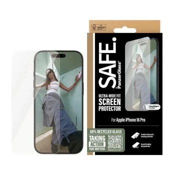 PanzerGlass® - SAFE. Ултраширок протектор за екран - iPhone 16 Pro - Прозрачен