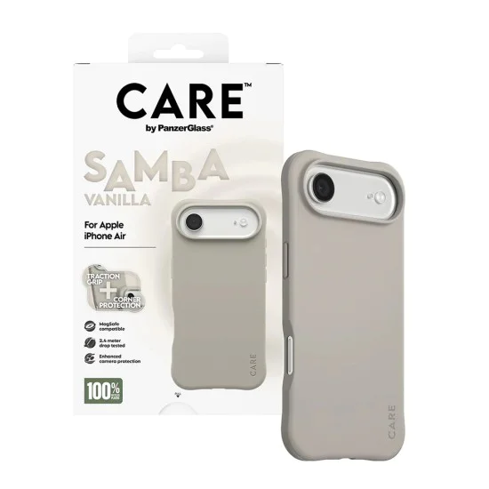 Калъф за iPhone 17 Air - PanzerGlass® - CARE Моден калъф с MagSafe - Samba Vanilla