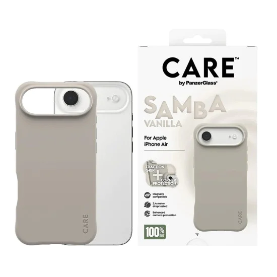 Калъф за iPhone 17 Air - PanzerGlass® - CARE Моден калъф с MagSafe - Samba Vanilla