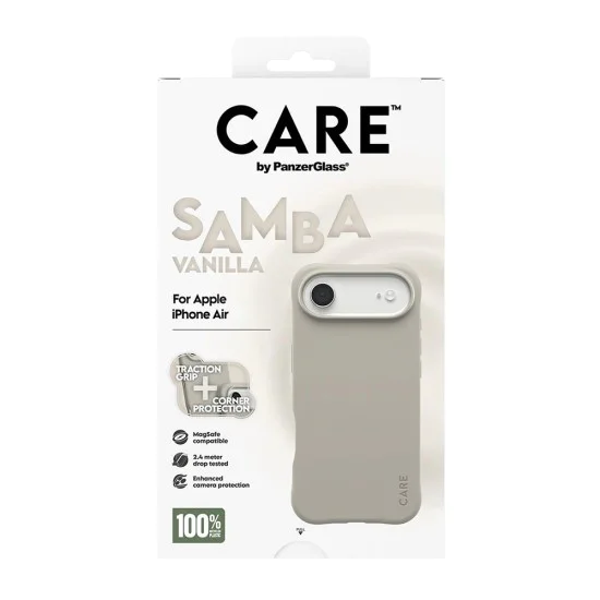 Калъф за iPhone 17 Air - PanzerGlass® - CARE Моден калъф с MagSafe - Samba Vanilla