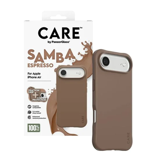 Калъф за iPhone 17 Air - PanzerGlass® - CARE Моден калъф с MagSafe - Samba Espresso