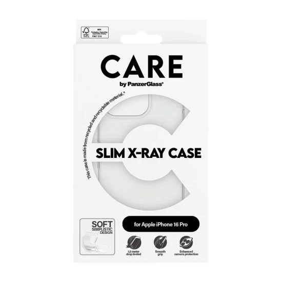 Калъф за iPhone 16 Pro - PanzerGlass® - CARE Модерен калъф - Прозрачен