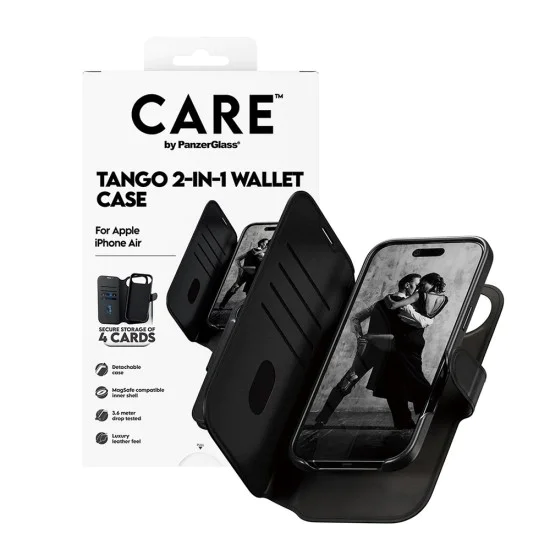 PanzerGlass® - CARE Feature MagSafe калъф Tango Two-in-One портфейл - iPhone 17 Air - черен