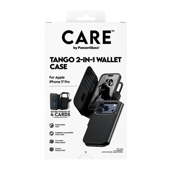 PanzerGlass® - CARE Feature MagSafe Case Tango Two-in-One Portphoto - iPhone 17 Pro - Черен